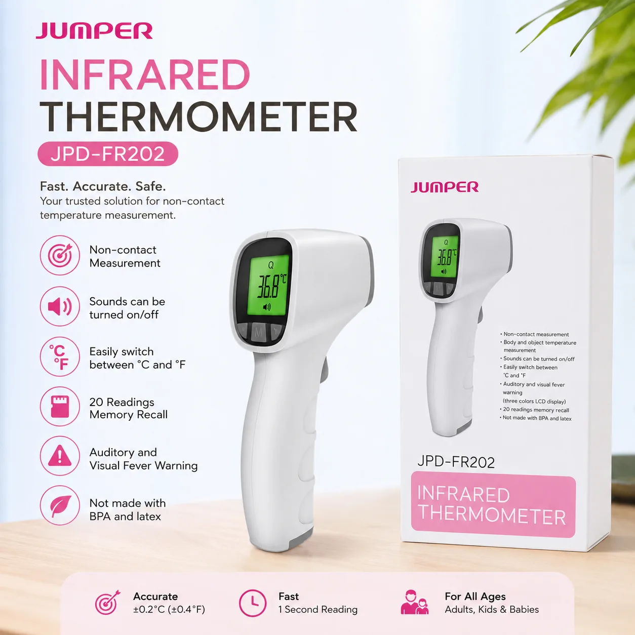JUMPER JPD-FR202 ইনফ্রারেড থার্মোমিটার