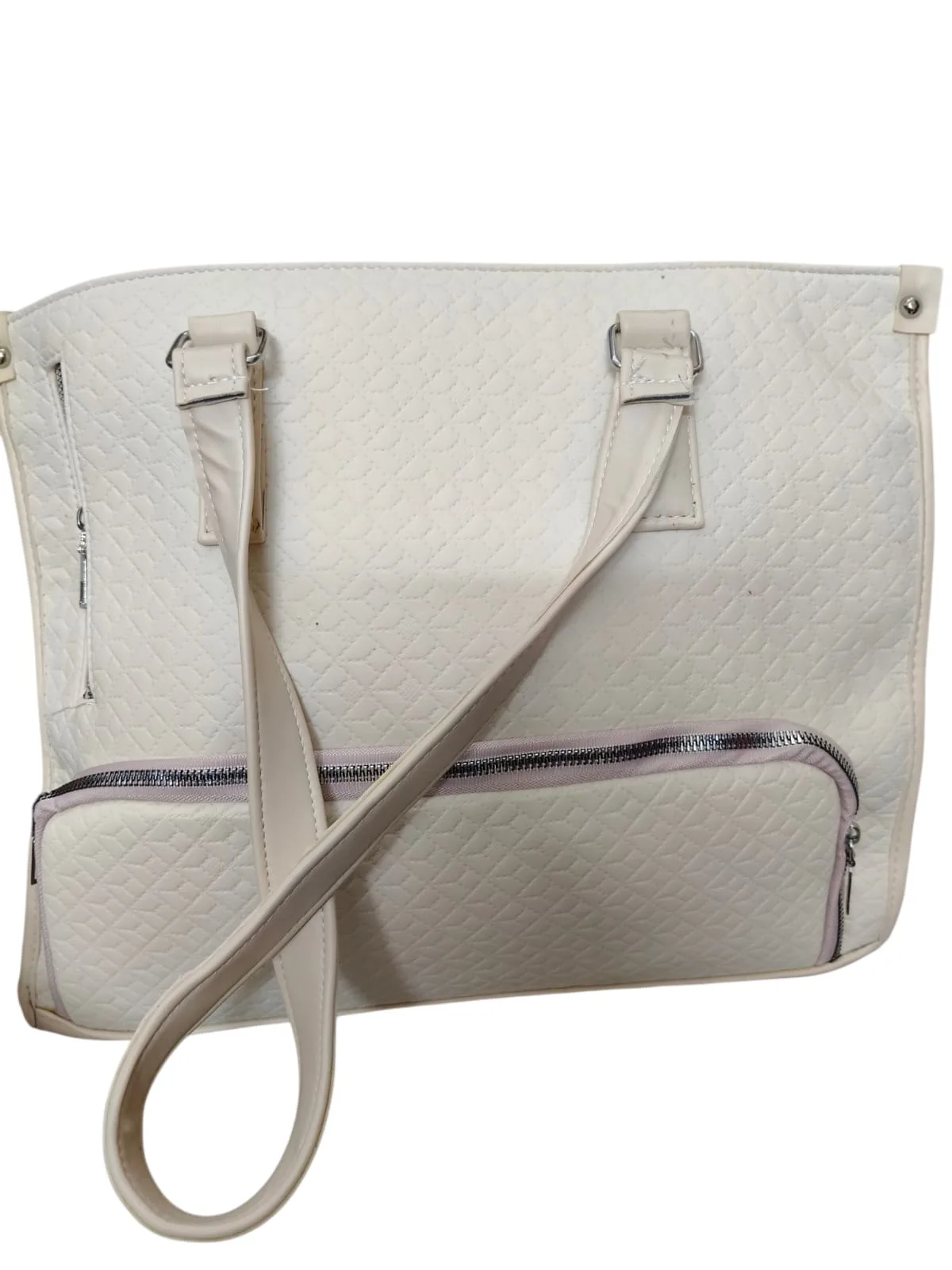 Women's Premium Lunch Tote & Pouch Set (Cream)