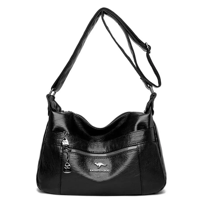 Stylish Practical Large Capacity Crossbody Bag (Black)