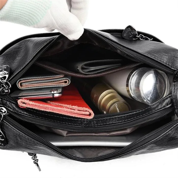 Stylish Practical Large Capacity Crossbody Bag (Black)