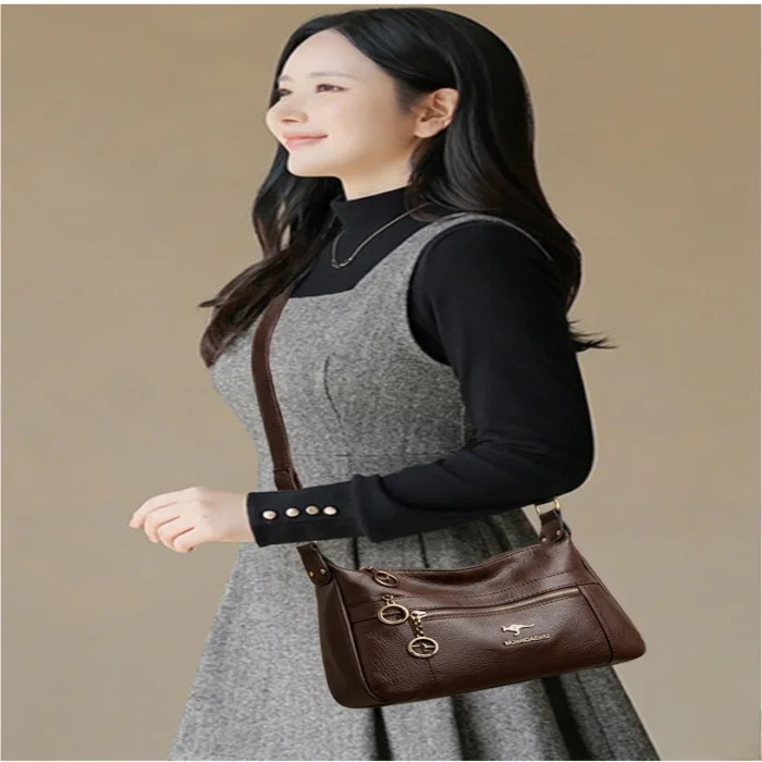 Stylish Practical Large Capacity Crossbody Bag (Coffee)