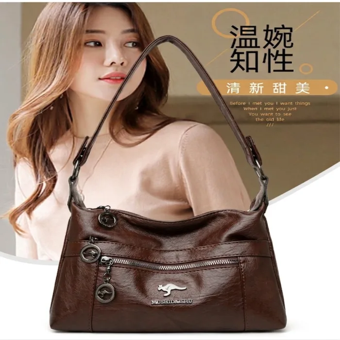 Stylish Practical Large Capacity Crossbody Bag (Coffee)