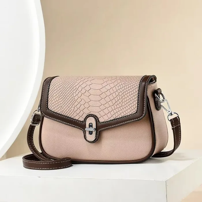Small Handbag PU Leather High Quality Shoulder Bag (Khaki)