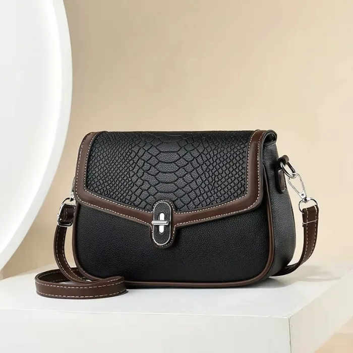 Small Handbag PU Leather High Quality Shoulder Bag (Black)