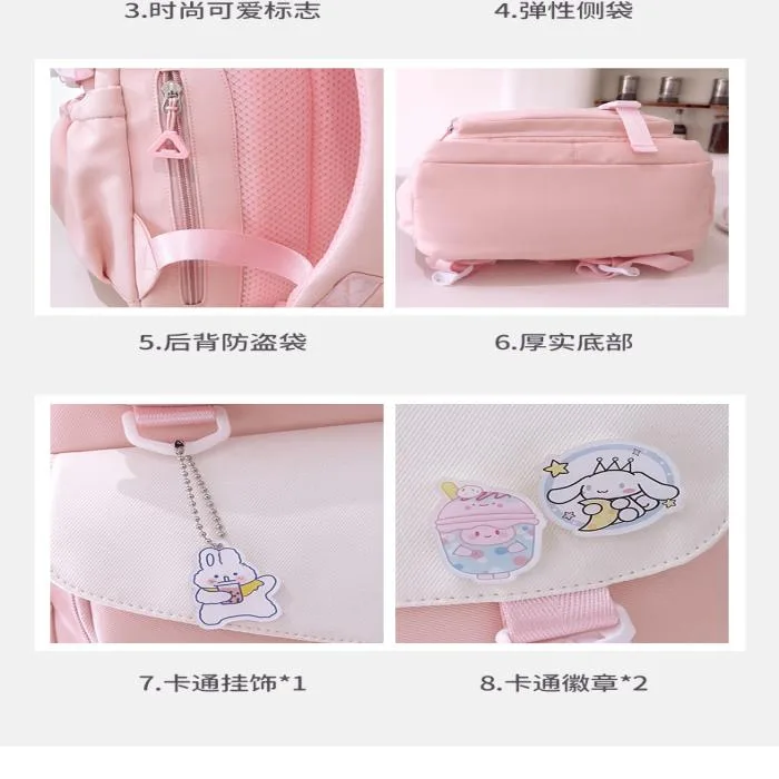 Cute Casual Premium Kids School Backpack (Pink)