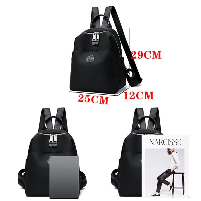 Women's Backpacks Simple Fashion Bag (Black)