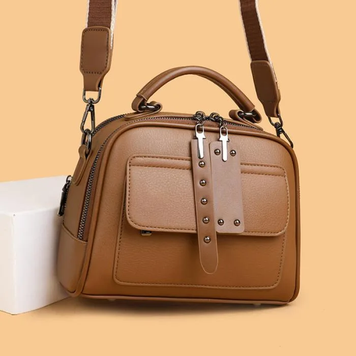 Luxury Multi-Layer Commuter Handbag (Brown)