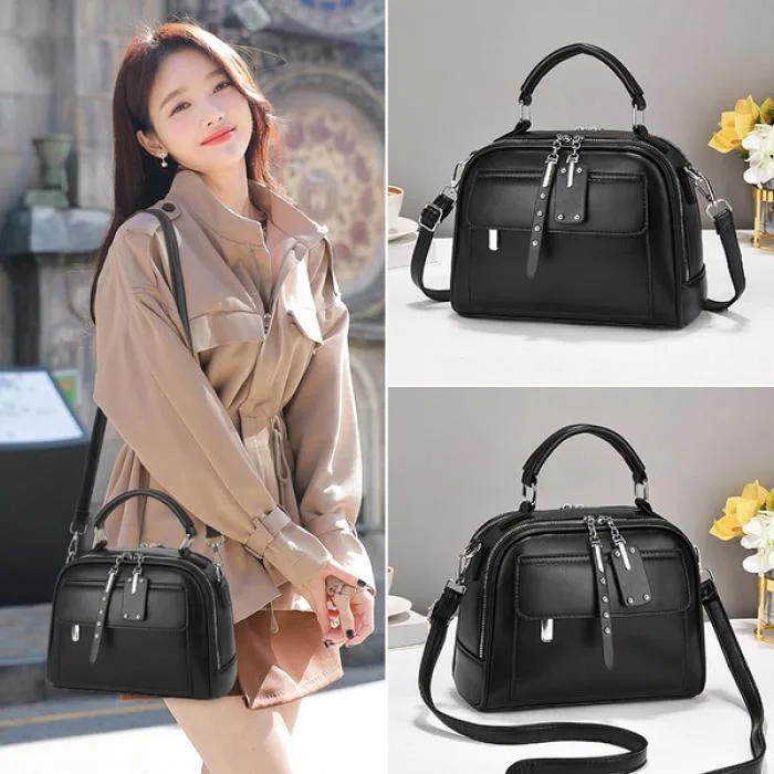 Luxury Multi-Layer Commuter Handbag (BLACK)