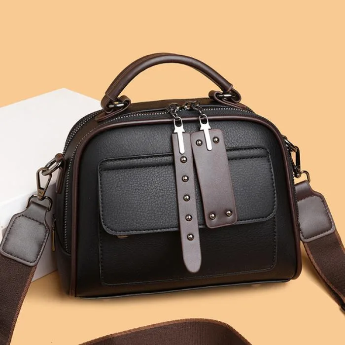 Luxury Multi-Layer Commuter Handbag (BLACK)