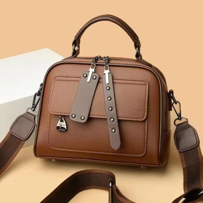 Luxury Multi-Layer Commuter Handbag (Coffee)