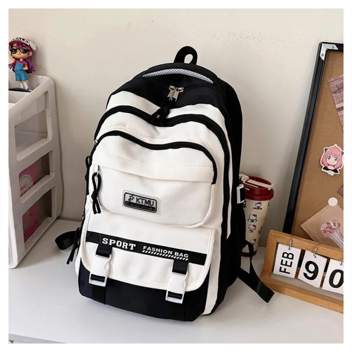 Lightweight College Student Backpack(Black)