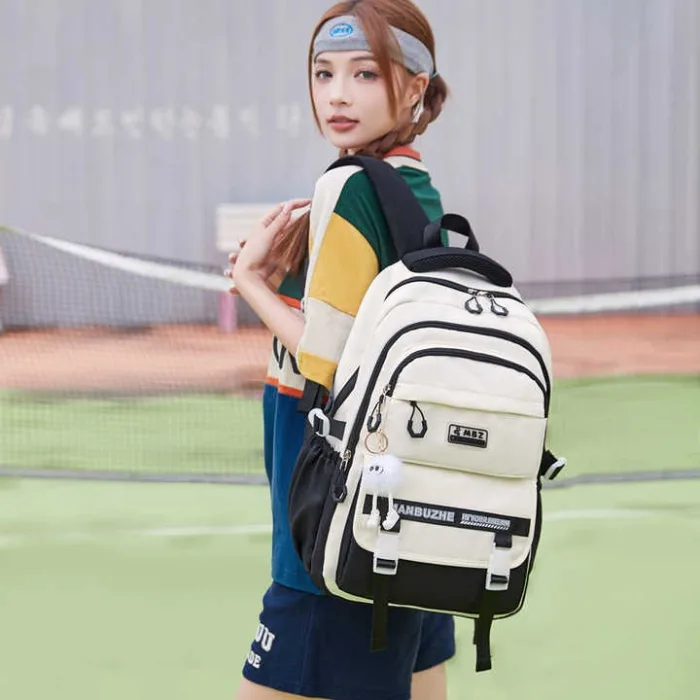 Lightweight College Student Backpack(Black)