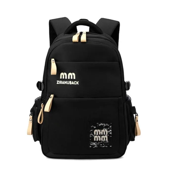 College Cute Large-Capacity Backpacks (Black)
