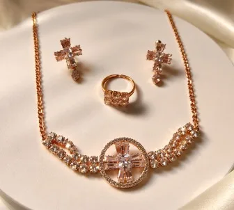 Rose Gold Crystal Elegance Jewelry Set