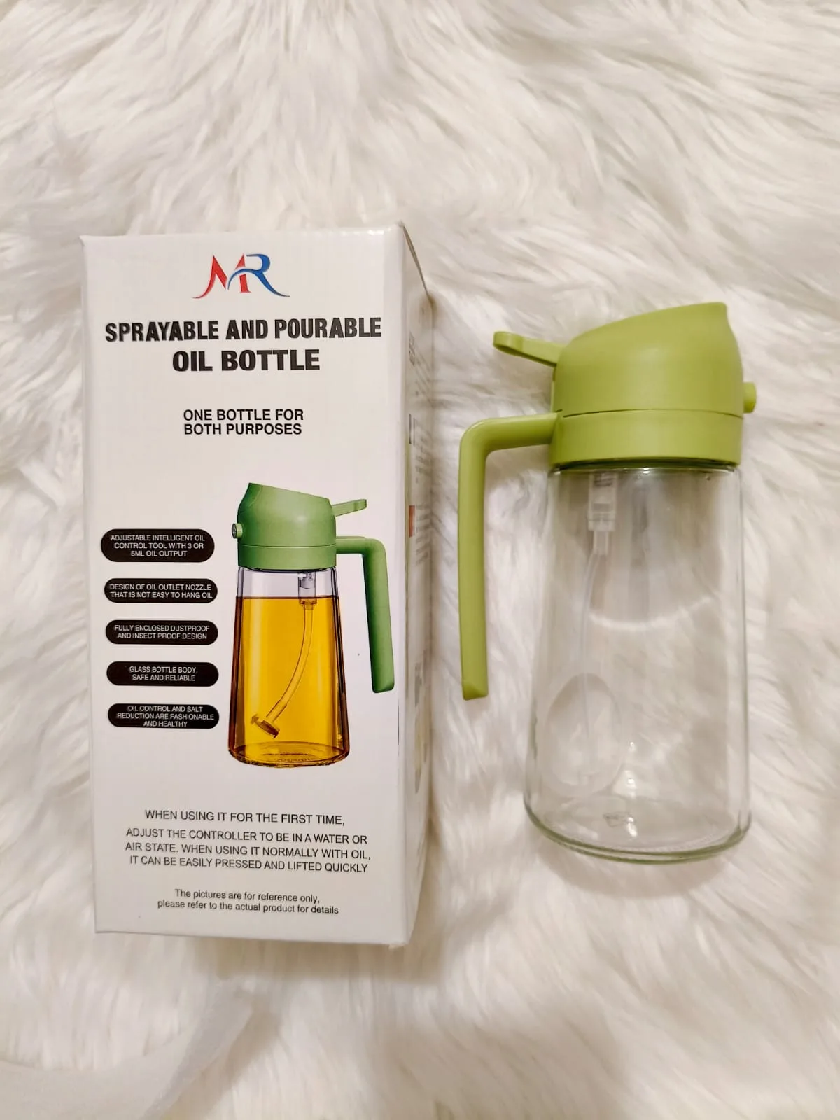 2-in-1 Spray & Pour Glass Oil Bottle
