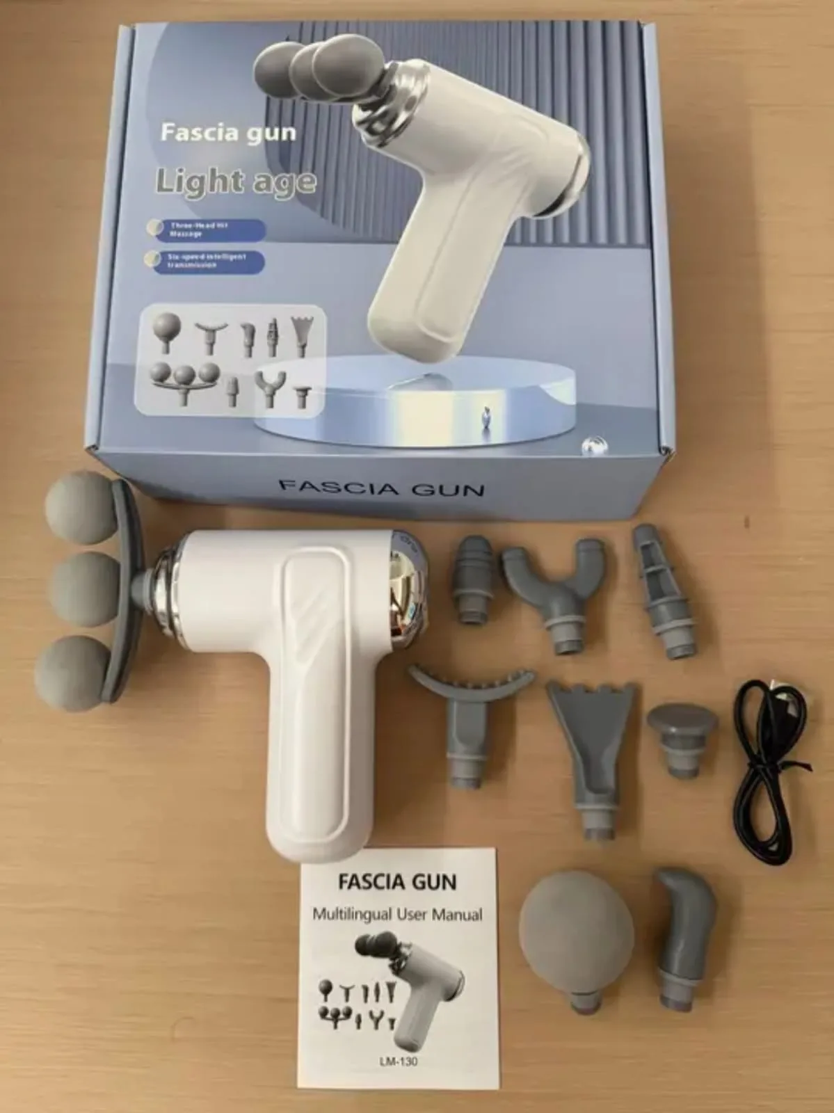 3 HED Light Age Fascia Massage Gun