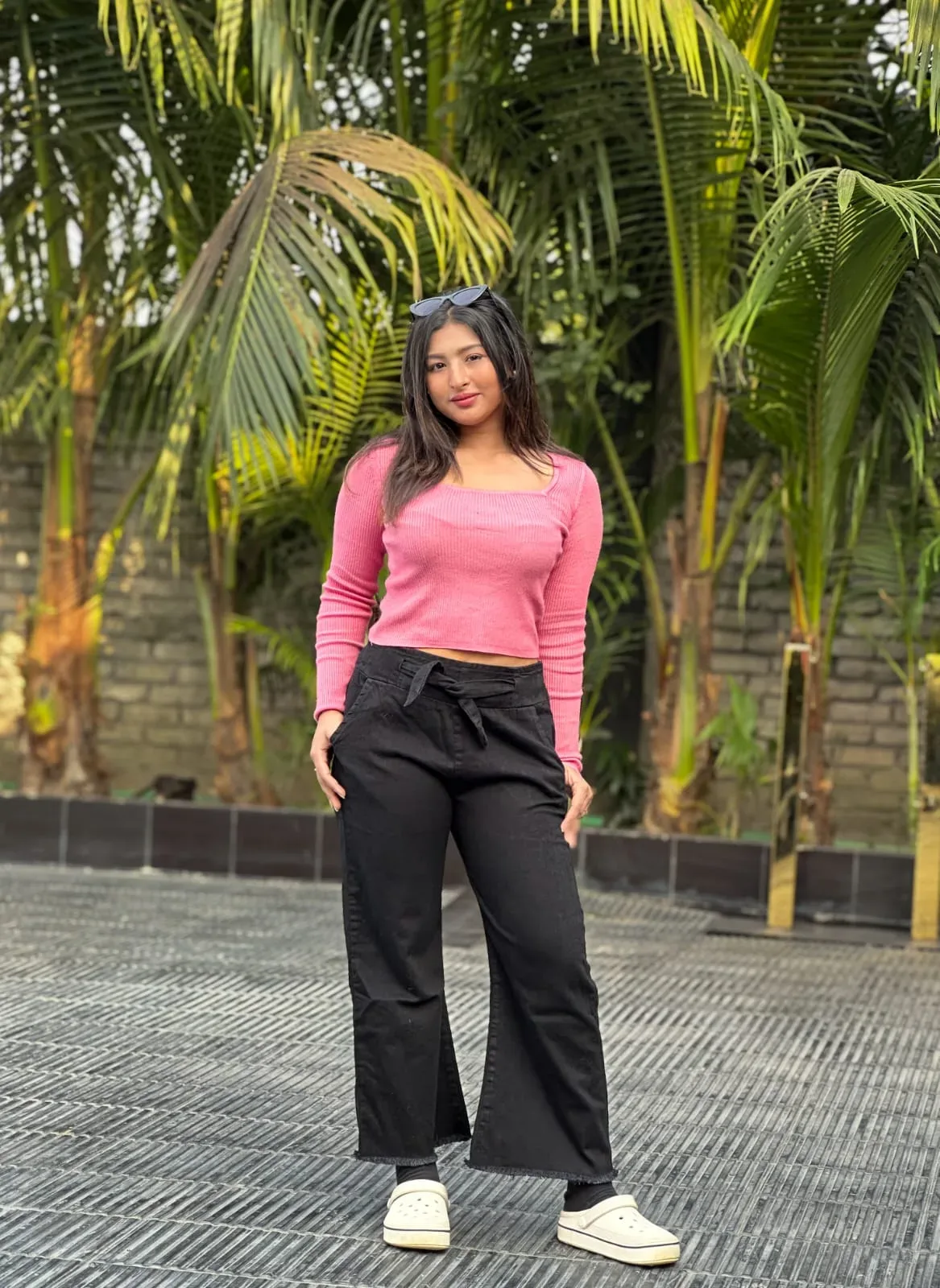 Stylish Women’s Soft Denim Palazzo Pant - 3XXL AND 4XXL