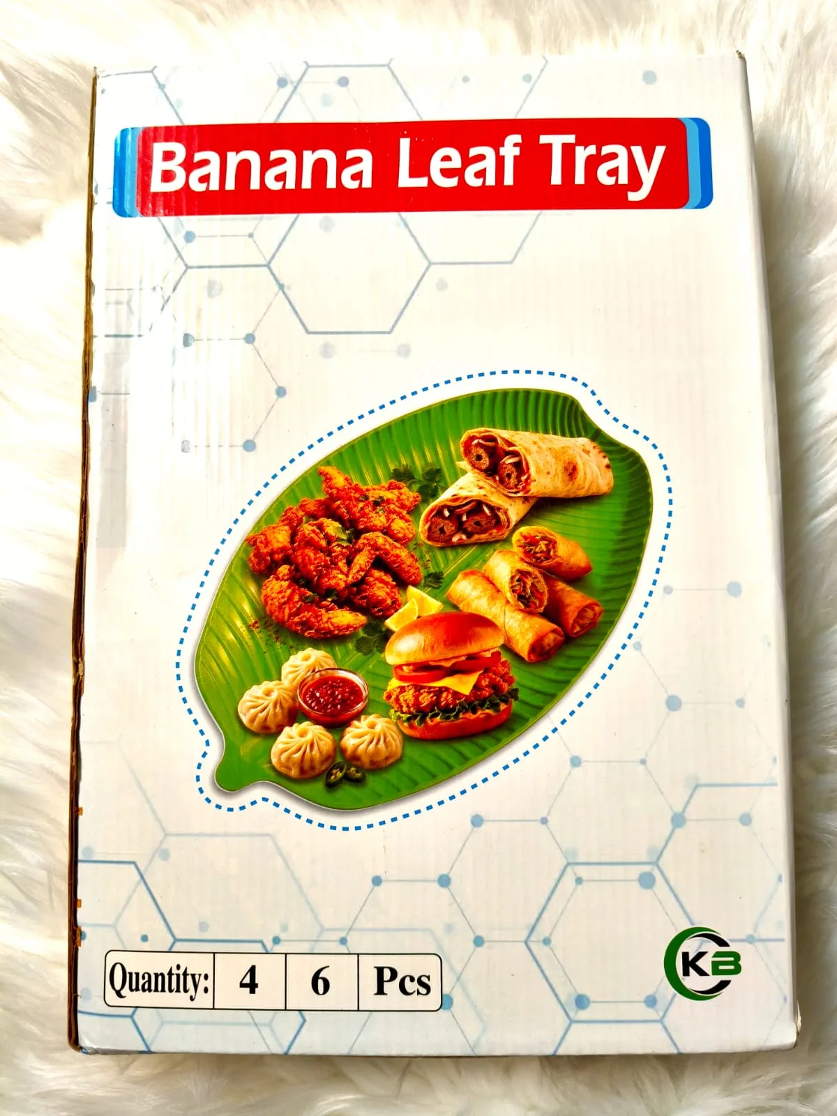 Banana Leaf Design Serving Tray – 4 Pieces Set
