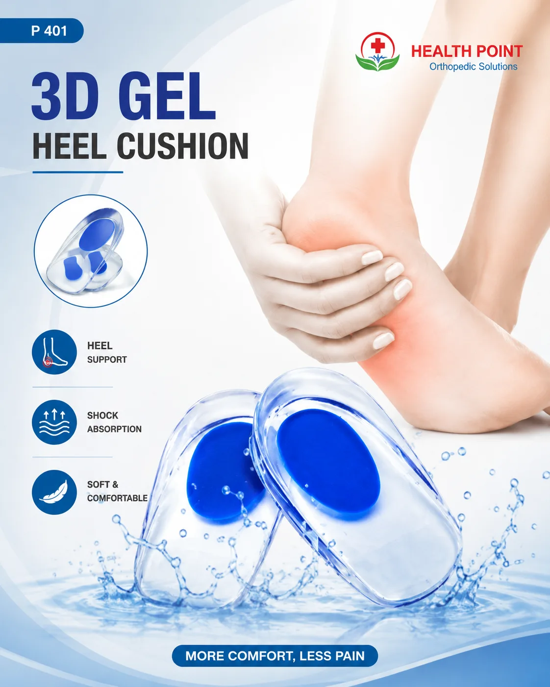 Health Point P401 3D Gel Heel Cushion