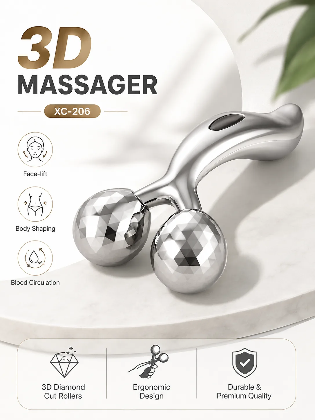 3D V-Shaped Face & Body Massager