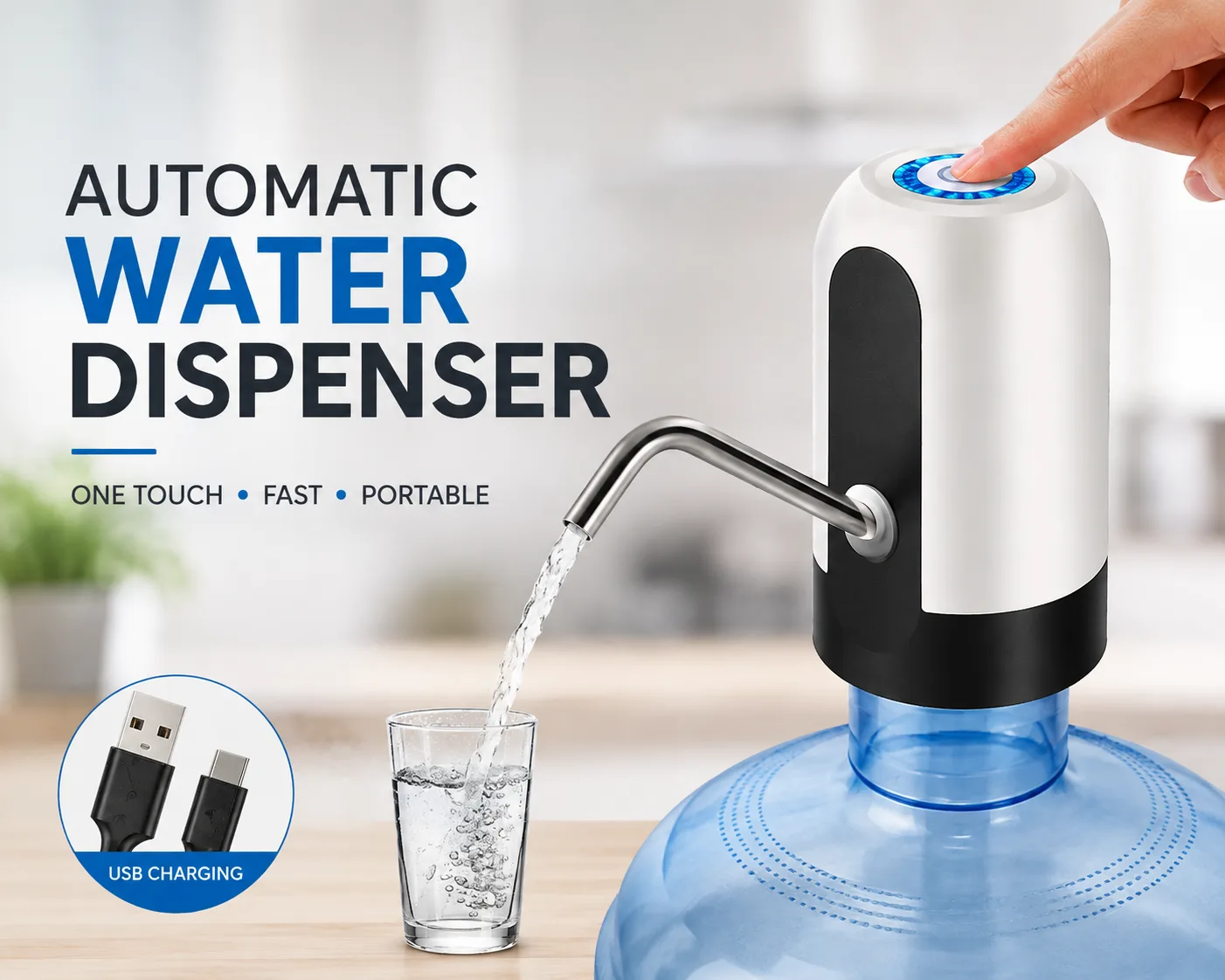 Rechargeable Automatic Water Dispenser