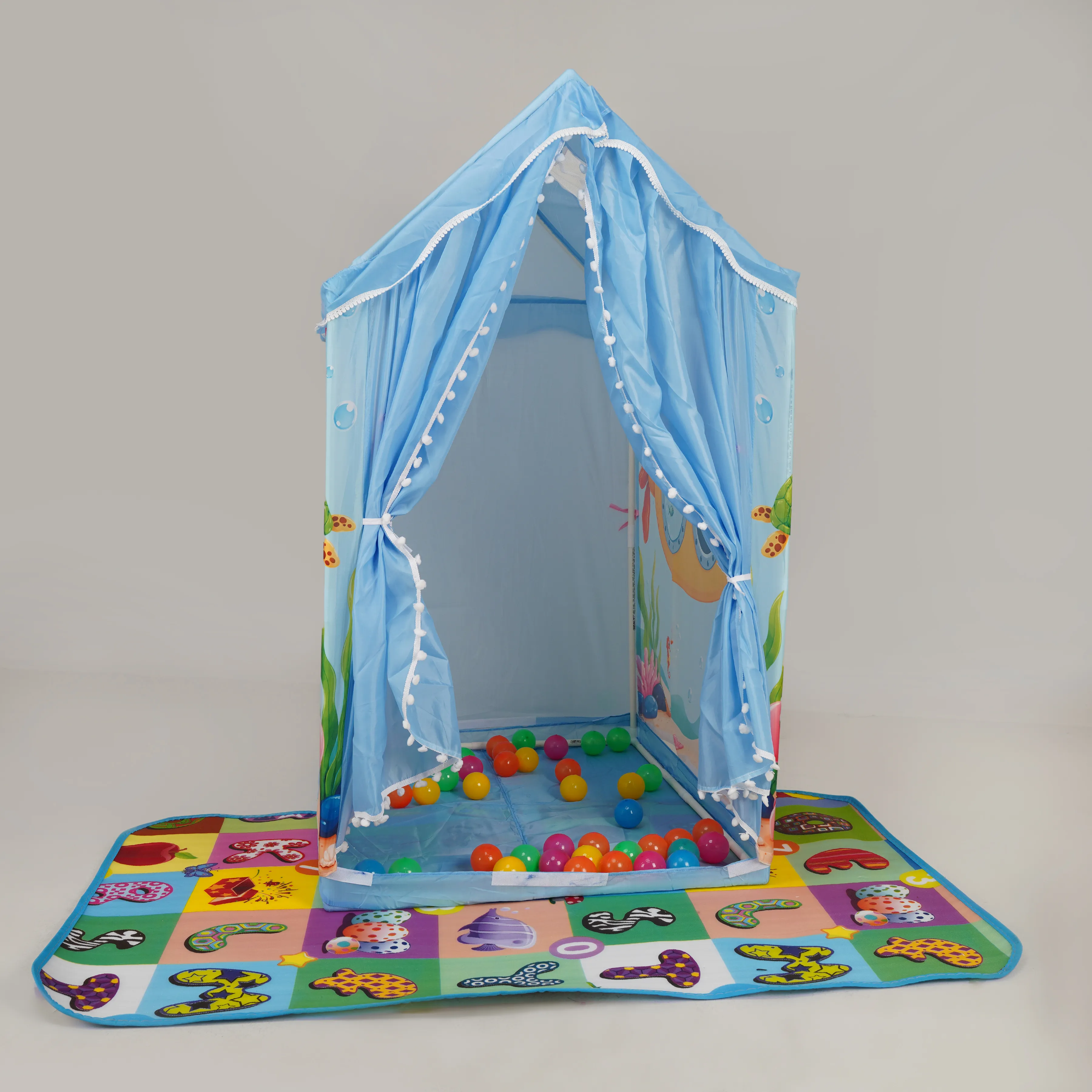 Castle House Printed Play Tent (Sky)