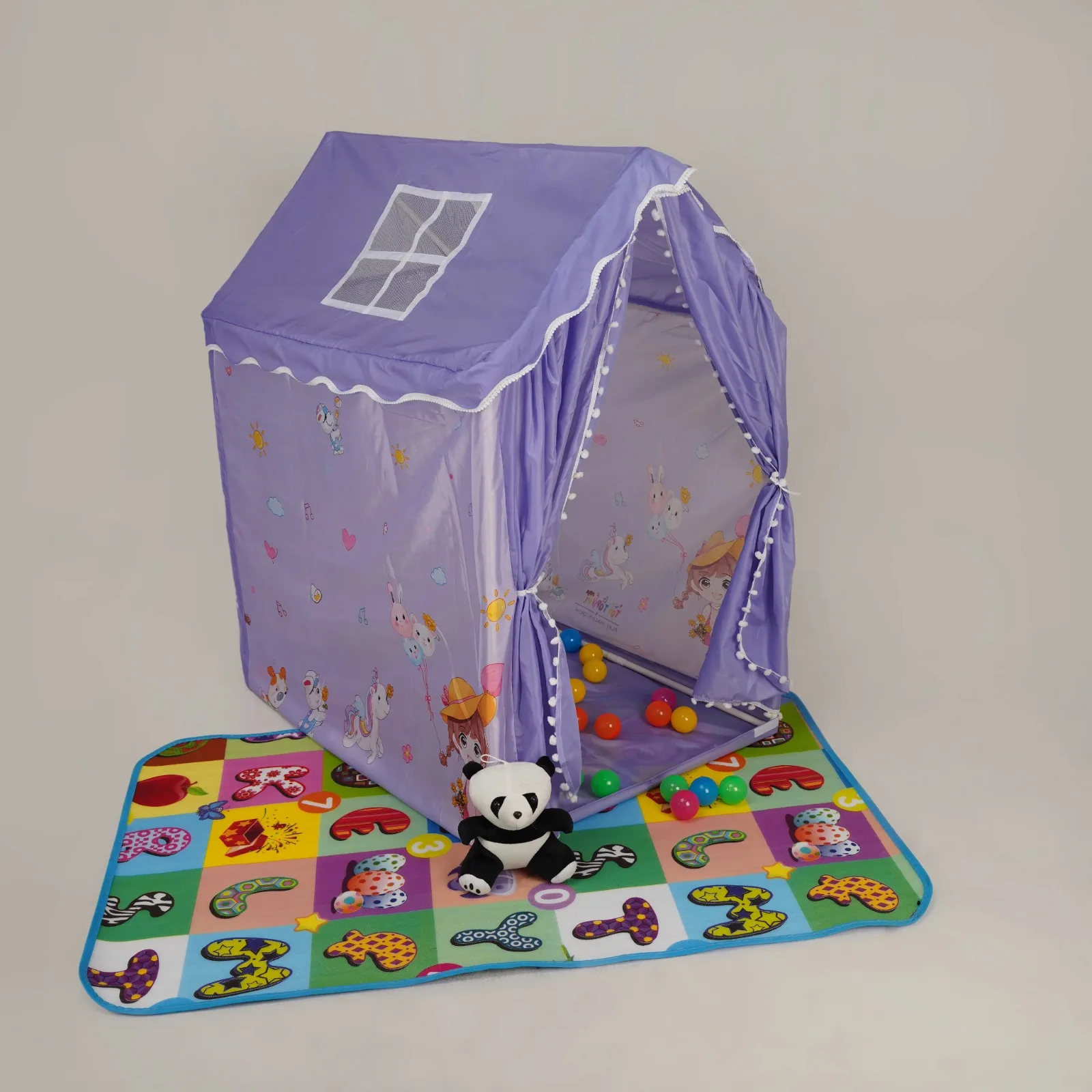 Castle House Printed Play Tent (Purple)