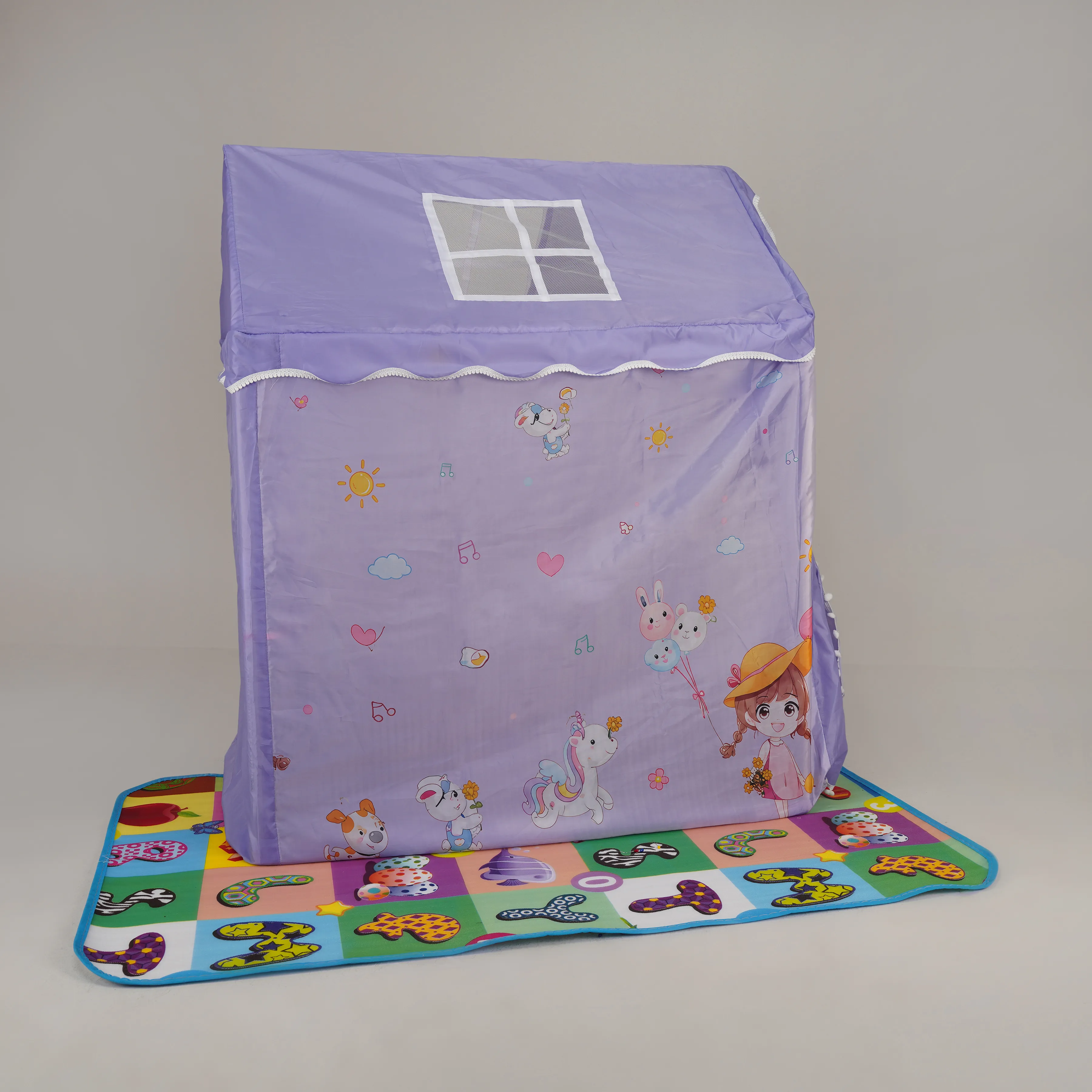 Castle House Printed Play Tent (Purple)