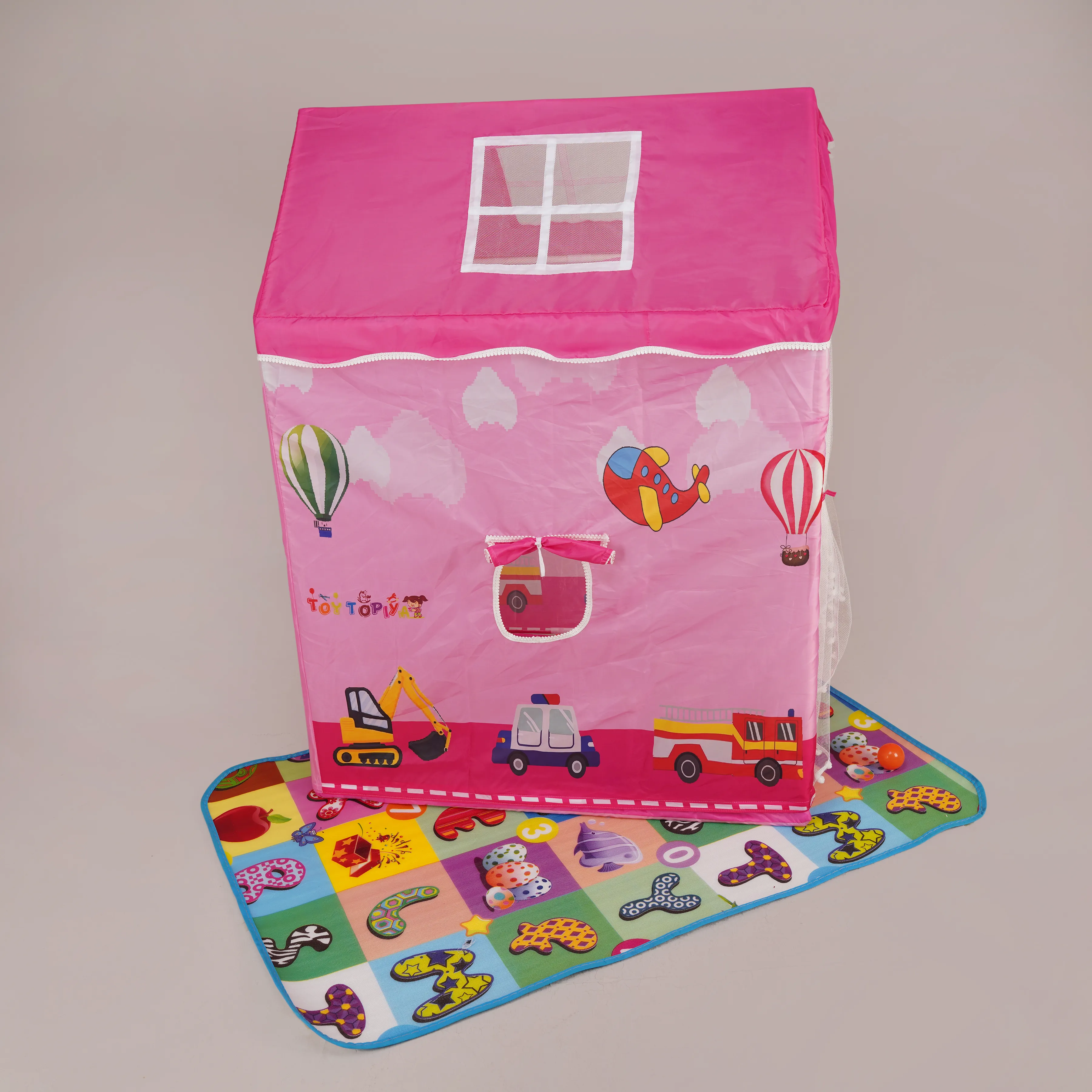 Castle House Printed Play Tent (pink)