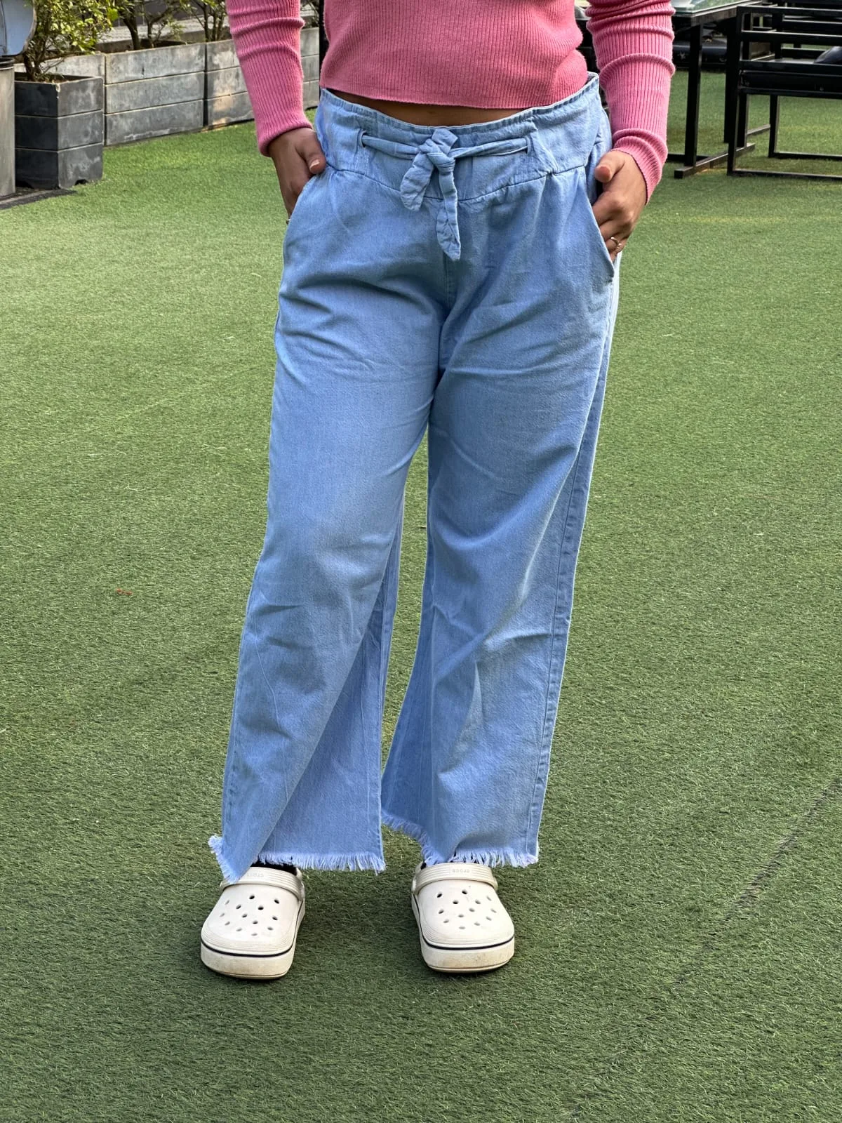 Stylish Women’s Soft Denim Palazzo Pant