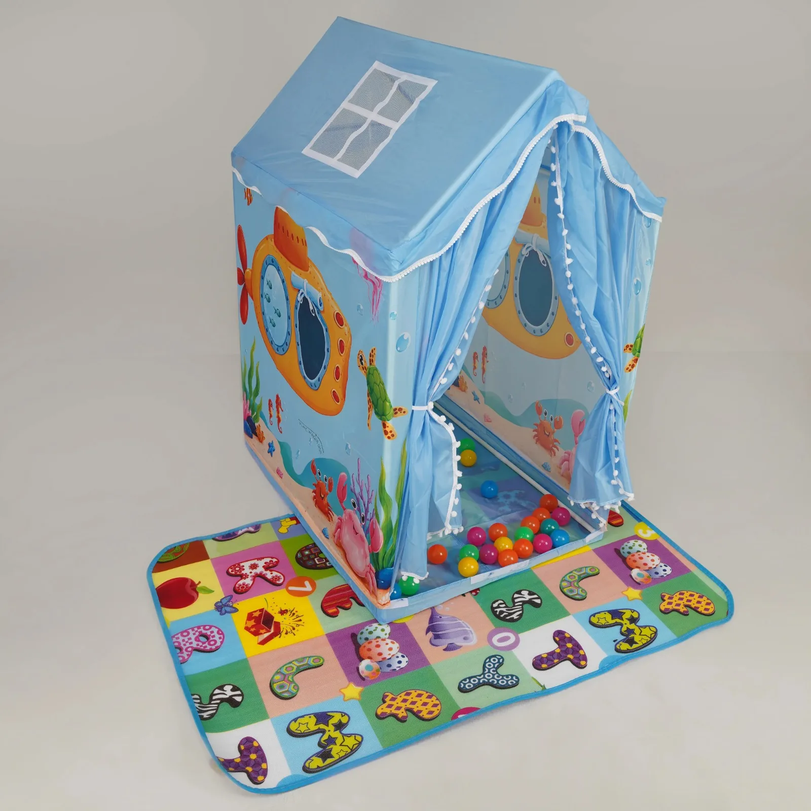 Castle House Printed Play Tent (Sky)